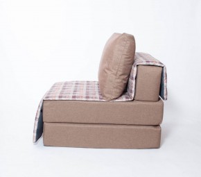 Кресло-кровать бескаркасное Харви (коричневый-квадро беж) в Чебаркуле - chebarkul.ok-mebel.com | фото 2