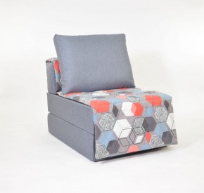 Кресло-кровать бескаркасное Харви (серый-геометрия слейт) в Чебаркуле - chebarkul.ok-mebel.com | фото 1
