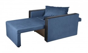 Кресло-кровать Милена с подлокотниками (синий) Велюр в Чебаркуле - chebarkul.ok-mebel.com | фото 3
