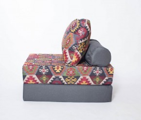 Кресло-кровать-пуф бескаркасное Прайм (мехико серый-графит) в Чебаркуле - chebarkul.ok-mebel.com | фото