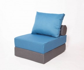 Кресло-кровать-пуф бескаркасное Прайм (синий-графит (Ф)) в Чебаркуле - chebarkul.ok-mebel.com | фото