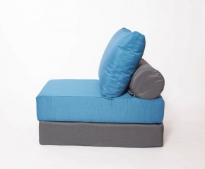 Кресло-кровать-пуф бескаркасное Прайм (синий-графит (Ф)) в Чебаркуле - chebarkul.ok-mebel.com | фото 2