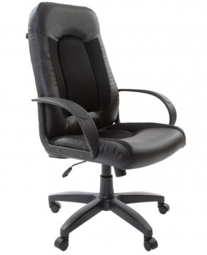 Кресло офисное BRABIX "Strike EX-525" (экокожа черная, ткань черная) 531381 в Чебаркуле - chebarkul.ok-mebel.com | фото