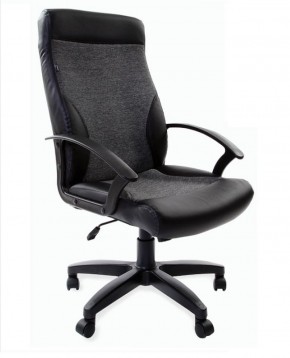 Кресло офисное BRABIX "Trust EX-535" (экокожа/черная/ткань серая) 531383 в Чебаркуле - chebarkul.ok-mebel.com | фото