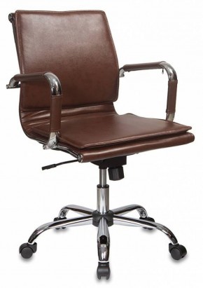 Кресло руководителя Бюрократ CH-993-LOW/BROWN коричневый в Чебаркуле - chebarkul.ok-mebel.com | фото 1