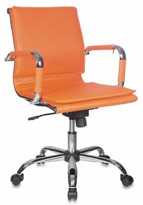 Кресло руководителя Бюрократ CH-993-LOW/ORANGE оранжевый в Чебаркуле - chebarkul.ok-mebel.com | фото