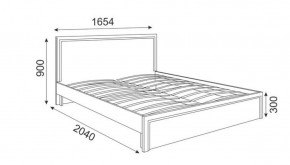 Кровать 1.6 М07 Стандарт с основанием Беатрис (Орех гепланкт) в Чебаркуле - chebarkul.ok-mebel.com | фото