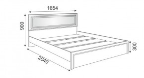 Кровать 1.6 М09 с мягкой спинкой и настилом Беатрис (Орех гепланкт) в Чебаркуле - chebarkul.ok-mebel.com | фото