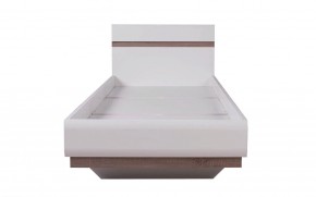 Кровать 90/TYP 90, LINATE ,цвет белый/сонома трюфель в Чебаркуле - chebarkul.ok-mebel.com | фото 3