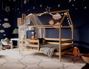 Кровать-домик 80*190 без покраски в Чебаркуле - chebarkul.ok-mebel.com | фото 3