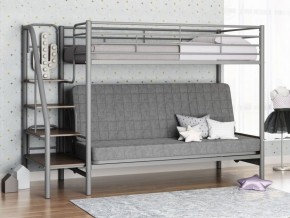 Кровать двухъярусная с диваном "Мадлен-3" (Серый/Серый) в Чебаркуле - chebarkul.ok-mebel.com | фото 1