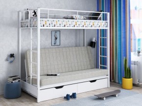 Кровать двухъярусная с диваном "Мадлен-ЯЯ" с ящиками в Чебаркуле - chebarkul.ok-mebel.com | фото