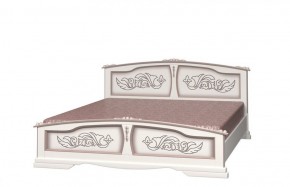 ЕЛЕНА Кровать из массива 1400 (Дуб Молочный) в Чебаркуле - chebarkul.ok-mebel.com | фото