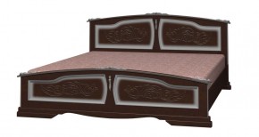 ЕЛЕНА Кровать из массива 1400 (Орех темный) в Чебаркуле - chebarkul.ok-mebel.com | фото