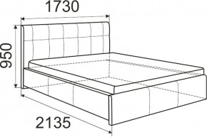 Кровать Изабелла с латами Newtone cacao 1600x2000 в Чебаркуле - chebarkul.ok-mebel.com | фото 6