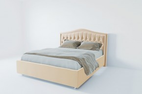 Кровать Калининград с ПМ 1600 (экокожа бежевая) в Чебаркуле - chebarkul.ok-mebel.com | фото 2