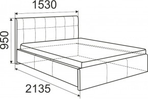 Кровать Изабелла с латами Newtone light beige 1400x2000 в Чебаркуле - chebarkul.ok-mebel.com | фото 1