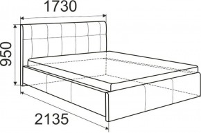 Кровать Изабелла с латами Newtone light beige 1600x2000 в Чебаркуле - chebarkul.ok-mebel.com | фото 2