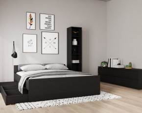 Кровать ОРИОН двухспальная с ортопедическим основанием 160х200, цвет Дуб Венге в Чебаркуле - chebarkul.ok-mebel.com | фото 3