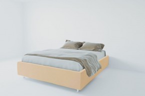 Кровать Подиум с ортопедическим основанием 800 (экокожа бежевая) в Чебаркуле - chebarkul.ok-mebel.com | фото