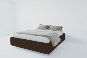 Кровать Подиум с ортопедическим основанием 800 (экокожа коричневая) в Чебаркуле - chebarkul.ok-mebel.com | фото 1
