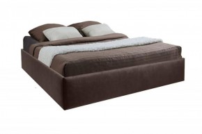Кровать Подиум с ПМ 1400 (экокожа коричневая) в Чебаркуле - chebarkul.ok-mebel.com | фото 1