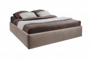 Кровать Подиум с ПМ 1600 (велюр серый) в Чебаркуле - chebarkul.ok-mebel.com | фото 1