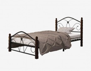 Кровать "Селена 1" Черная (900*2000) (ножки-шоколад) с коваными элементами в Чебаркуле - chebarkul.ok-mebel.com | фото 2
