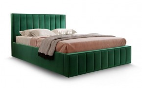 Кровать "Вена" 1400 СТАНДАРТ Вариант 1 Мора зеленый + бельевой ящик с кроватным основанием и подъемным механизмом в Чебаркуле - chebarkul.ok-mebel.com | фото