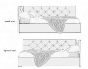 Кровать угловая Хлоя интерьерная +основание/ПМ/бельевое дно (120х200) в Чебаркуле - chebarkul.ok-mebel.com | фото 5