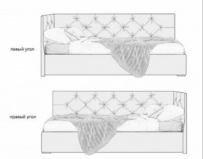 Кровать угловая Лилу интерьерная +основание (90х200) в Чебаркуле - chebarkul.ok-mebel.com | фото 2