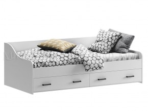 ВЕГА NEW Кровать 900 с настилом ЛДСП (Белый глянец/белый) в Чебаркуле - chebarkul.ok-mebel.com | фото 1