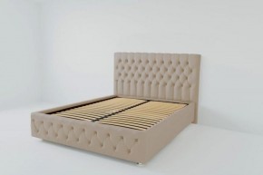 Кровать Версаль с ортопедическим основанием 800 (велюр светло-серый) в Чебаркуле - chebarkul.ok-mebel.com | фото