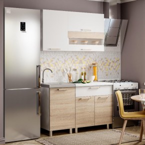 Кухня Айсбери 1.2 м (Белый/Дуб Сонома) в Чебаркуле - chebarkul.ok-mebel.com | фото