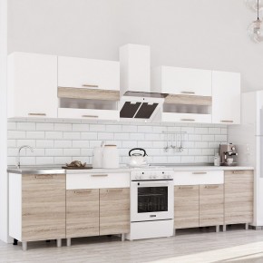 Кухня Айсбери 2.4 м (Белый/Дуб Сонома) в Чебаркуле - chebarkul.ok-mebel.com | фото