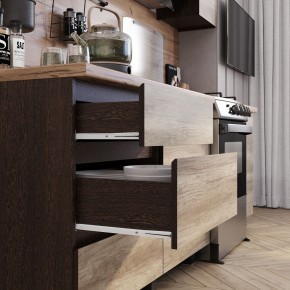 Кухня Энигма 1.6 м (венге/дуб каньон) в Чебаркуле - chebarkul.ok-mebel.com | фото 2