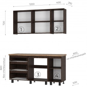 Кухня Энигма 1.6 м (венге/дуб каньон) в Чебаркуле - chebarkul.ok-mebel.com | фото 4
