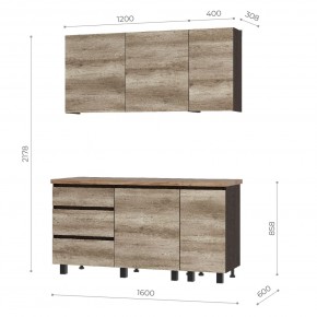 Кухня Энигма 1.6 м (венге/дуб каньон) в Чебаркуле - chebarkul.ok-mebel.com | фото 5