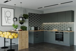 Кухня угловая Антрацит 2600х1600 (Стол. 38мм) в Чебаркуле - chebarkul.ok-mebel.com | фото