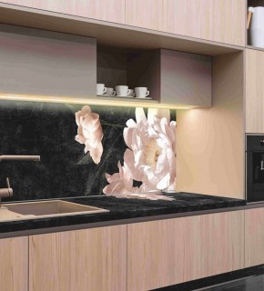 Кухонный фартук со столешницей (А-05) в едином стиле (3050 мм) в Чебаркуле - chebarkul.ok-mebel.com | фото 1