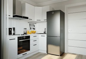Кухонный гарнитур Белый Глянец 2200*1000 (Стол. 26мм) в Чебаркуле - chebarkul.ok-mebel.com | фото