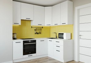 Кухонный гарнитур Белый Глянец 2200*1600 h950 (Стол. 26мм) в Чебаркуле - chebarkul.ok-mebel.com | фото