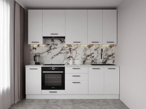 Кухонный гарнитур Белый Глянец 2400 h950 (Стол. 26мм) в Чебаркуле - chebarkul.ok-mebel.com | фото