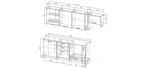 Кухонный гарнитур Белый Глянец 2550 (Стол. 26мм) в Чебаркуле - chebarkul.ok-mebel.com | фото 2
