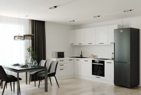 Кухонный гарнитур Белый Глянец 2600*1600 (Стол. 26мм) в Чебаркуле - chebarkul.ok-mebel.com | фото