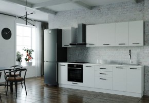 Кухонный гарнитур Белый Глянец 2800 (Стол. 38мм) в Чебаркуле - chebarkul.ok-mebel.com | фото