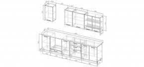 Кухонный гарнитур Белый Глянец 2800 (Стол. 38мм) в Чебаркуле - chebarkul.ok-mebel.com | фото 2