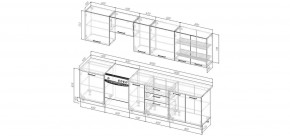 Кухонный гарнитур Белый Глянец 3000 (Стол. 26мм) в Чебаркуле - chebarkul.ok-mebel.com | фото 2
