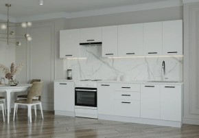 Кухонный гарнитур Белый Глянец 3000 (Стол. 38мм) в Чебаркуле - chebarkul.ok-mebel.com | фото