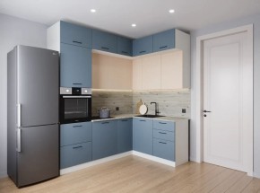 Кухонный гарнитур Фьюжн 2200*1700 (Стол. 26мм) в Чебаркуле - chebarkul.ok-mebel.com | фото